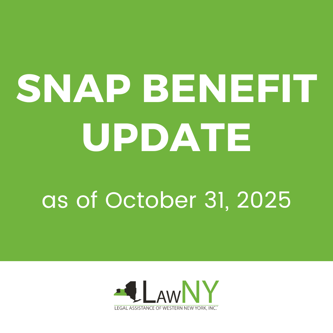 SNAP Benefit Update as of October 31, 2025
