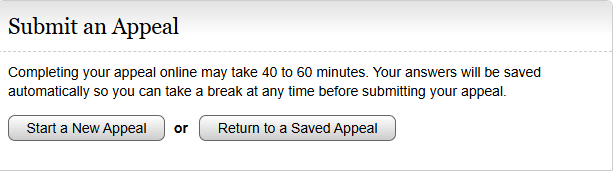Submit an Appeal