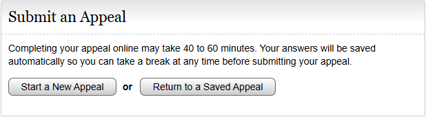 Submit an Appeal