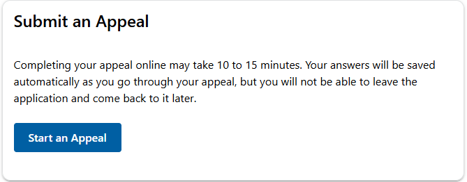 Submit an Appeal